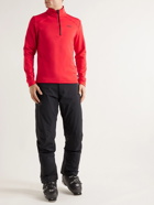 Colmar - Logo-Print Thermal Tech-Jersey Half-Zip Ski Mid-Layer - Red