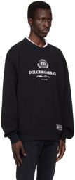 Dolce&Gabbana Black 'Dolce&Gabbana' Logo Print Sweatshirt