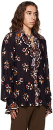 Anna Sui SSENSE Exclusive Black Printed Shirt