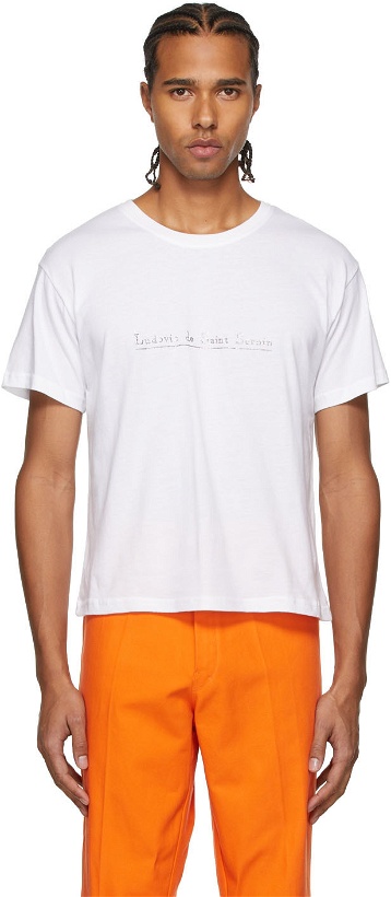 Photo: Ludovic de Saint Sernin White Crystal Logo T-Shirt
