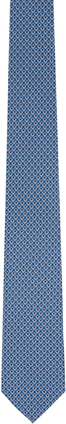 Ferragamo Navy Gancini Tie