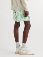 John Elliott - Straight-Leg Printed Mesh Shorts - Green