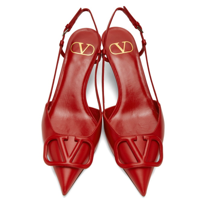 VALENTINO GARAVANI: VLogo Chain shoulder bag - Red  Valentino Garavani  shoulder bag 1W2B0K80ZHF online at