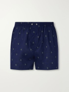 Derek Rose - Nelson Printed Cotton-Baptiste Boxer Shorts - Blue