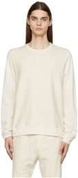 Isaia Off-White French Terry Spongy Sweater