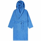 Tekla Fabrics Tekla Terry Hooded Bathrobe in Clear Blue
