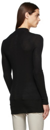 Rick Owens Black Cashmere Lupetto Turtleneck