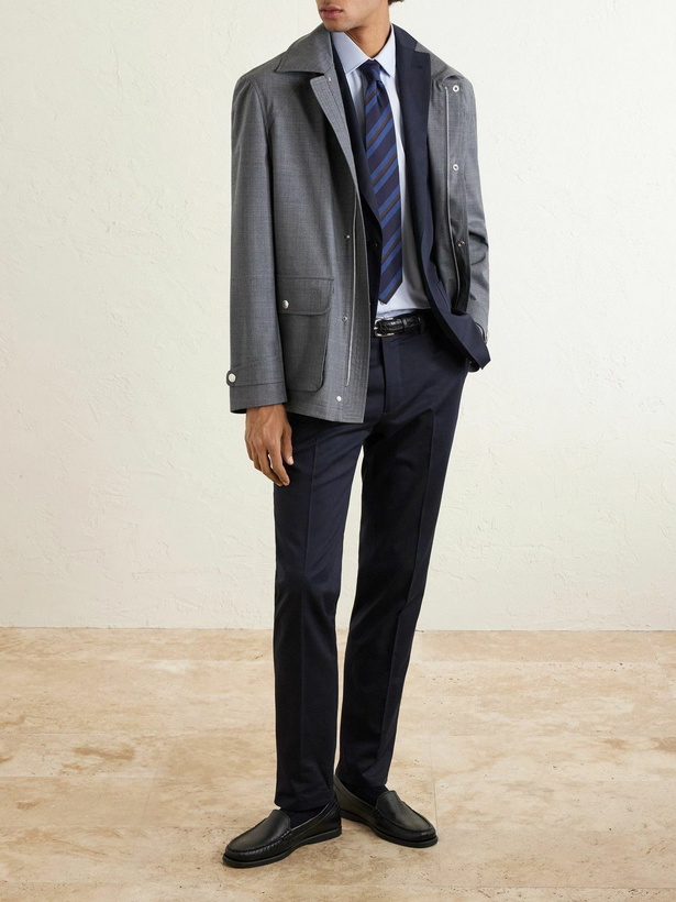 Photo: Boglioli - Lyocell and Cotton-Blend Twill Suit Jacket - Blue