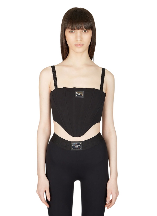 Photo: Dolce & Gabbana Logo Plaque Corset