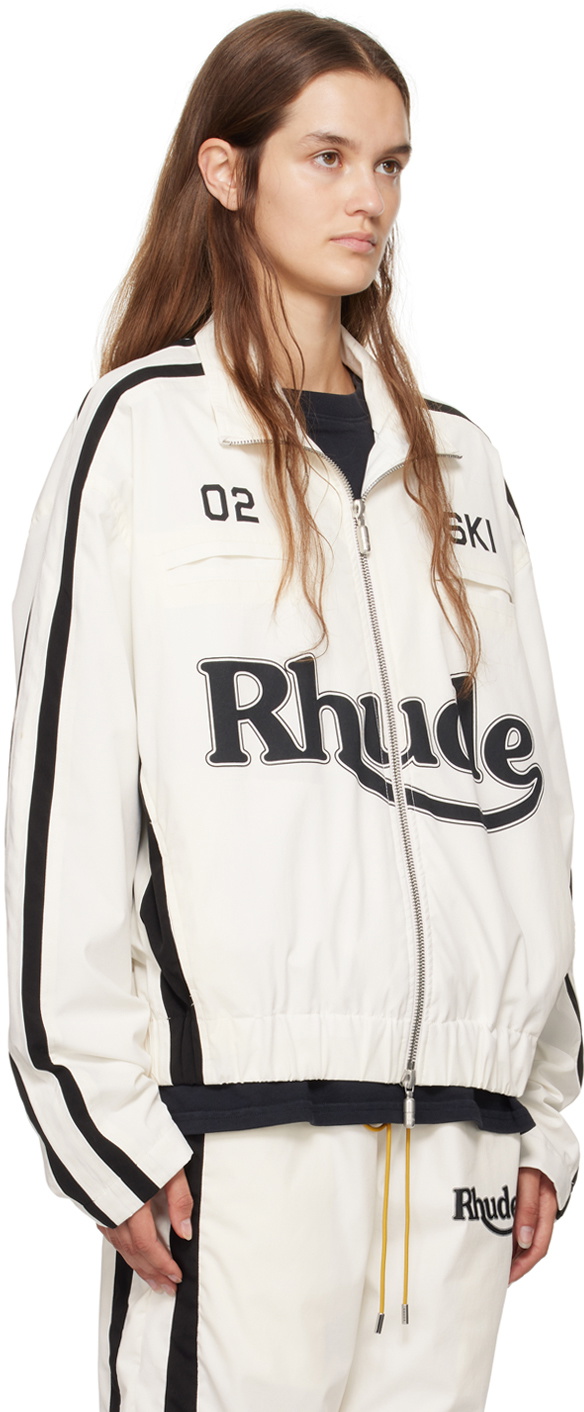 Rhude White & Black Ski Track Jacket