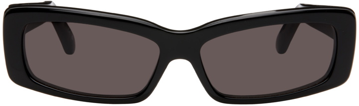 Photo: Balenciaga Black Oversize Rectangle Sunglasses