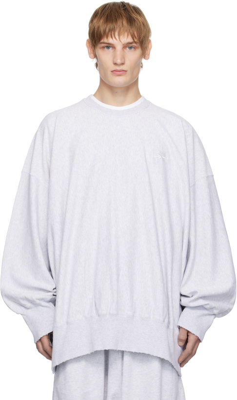 Photo: Hed Mayner Gray Reebok Edition Crewneck Sweatshirt