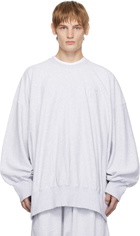 Hed Mayner Gray Reebok Edition Crewneck Sweatshirt