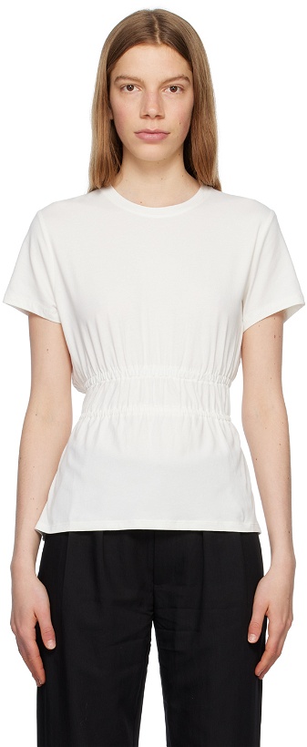 Photo: Proenza Schouler Off-White Proenza Schouler White Label Ruched T-Shirt