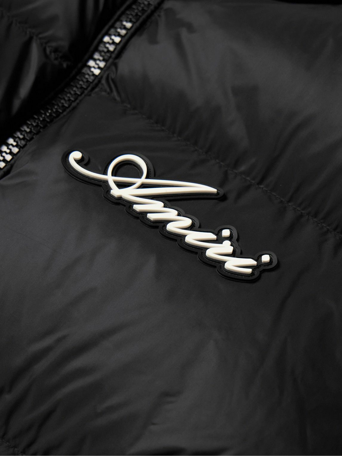 AMIRI - Bones Appliquéd Quilted Shell Down Jacket - Black
