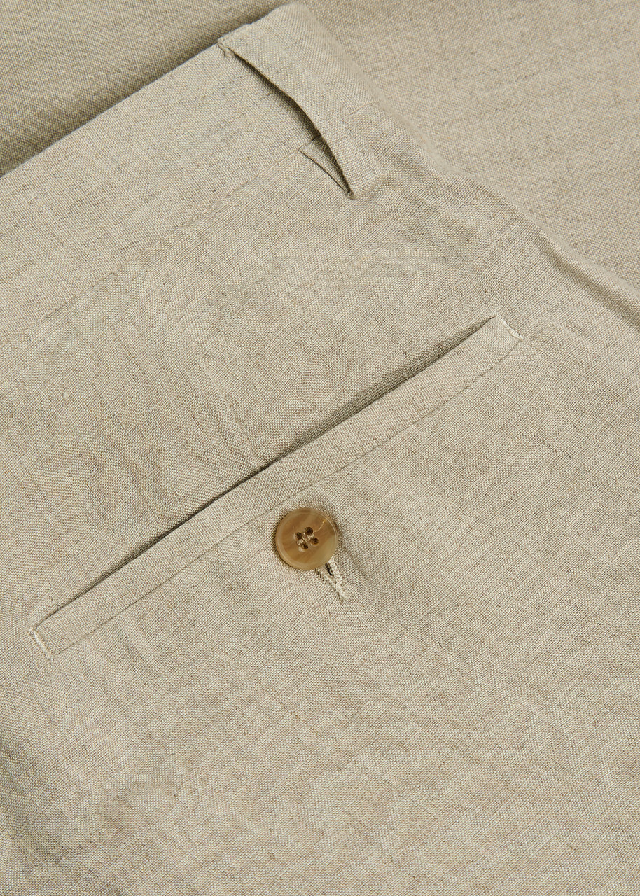 Sunspel Tapered-leg Linen Trousers Sand
