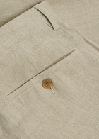 Sunspel Tapered-leg Linen Trousers Sand