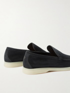 Loro Piana - Summer Walk Suede Loafers - Gray