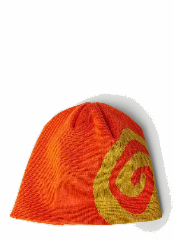 Photo: Swirl Beanie Hat in Orange