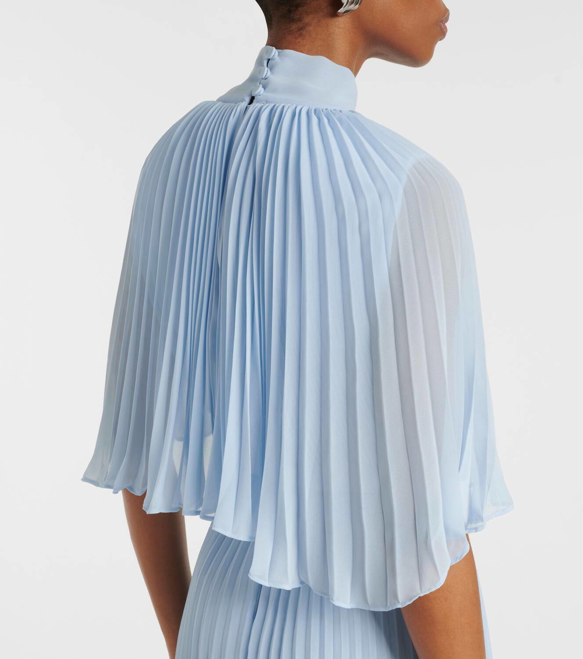Self-Portrait Caped chiffon midi dress