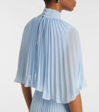 Self-Portrait Caped chiffon midi dress
