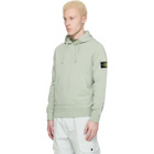 Stone Island Green 6100062 Organic Cotton Fleece Hoodie