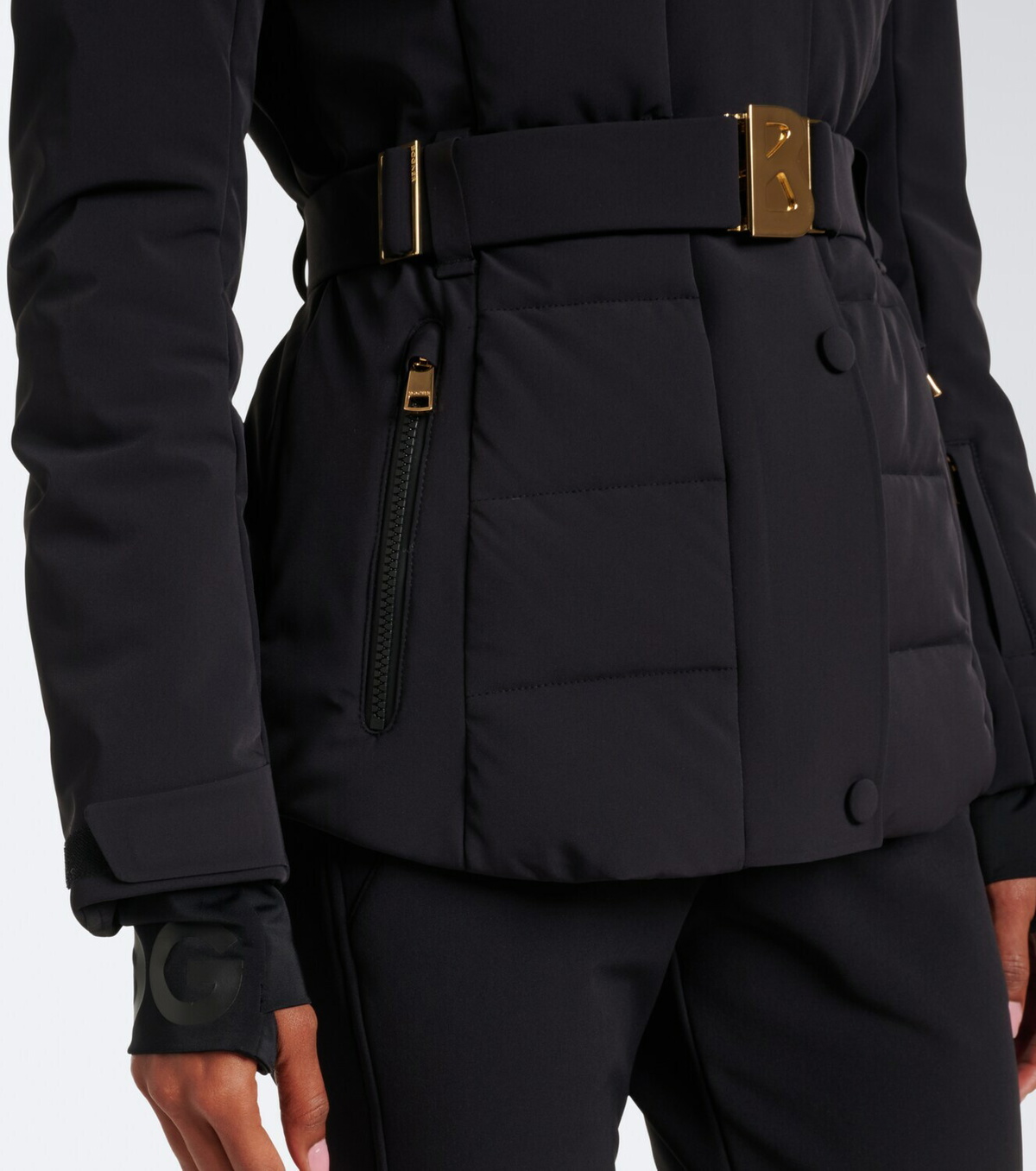 Bogner Elva hooded belted ski jacket