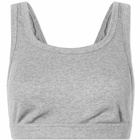 Organic Basics Women's Organic Rib-Flex Tank Bra in Grey Melange