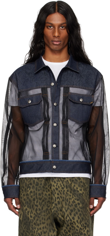 Photo: Andersson Bell Blue & Black Tonny Sheer Denim Jacket