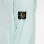 Stone Island Men's Brushed Cotton Popover Hoody in Aqua