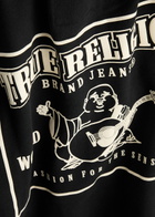 True Religion Big T Hooded Cotton-blend Sweatshirt Black