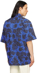 Dries Van Noten Blue & Black Printed Shirt