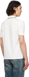 PS by Paul Smith Off-White Button-Front Stretch-Cotton Polo