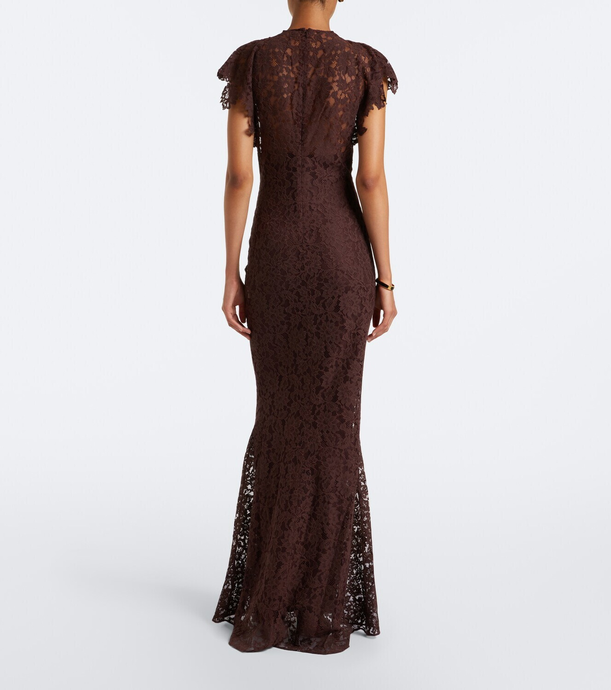 De La Vali Laia cutout cotton-blend lace maxi dress