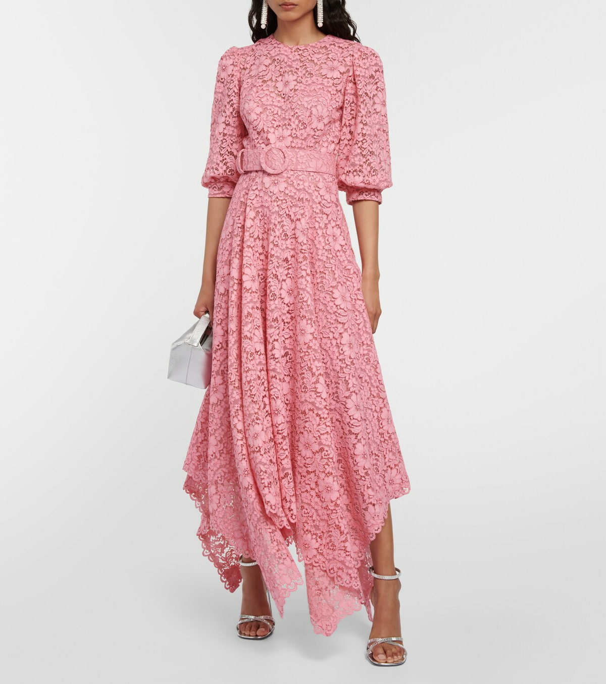 Costarellos Belted lace maxi dress Costarellos Costarellos Belted lace maxi dress Costarellos