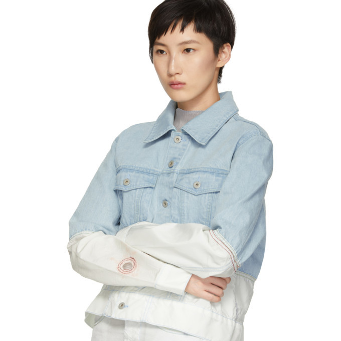 Kanghyuk Blue and Off-White Airbag Denim Jacket