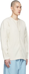 Homme Plissé Issey Miyake Off-White Polyester Cardigan