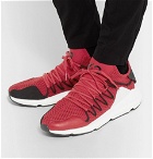 Y-3 - Kusari Suede-Trimmed Primeknit Sneakers - Men - Red