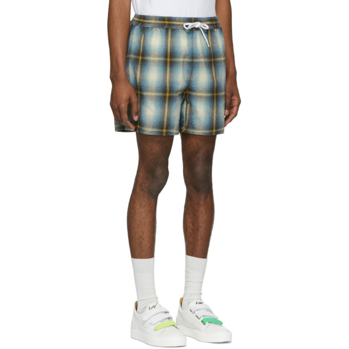 Adaptation Blue and Yellow Plaid Shorts