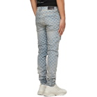 AMIRI Blue Laser Check Thrasher Plus Jeans