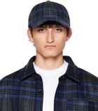 A.P.C. Blue & Gray Check Cap