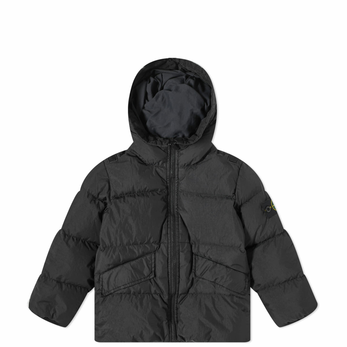 Stone Island Junior Zip Hoodie Jacket Grey Size 10 / 140