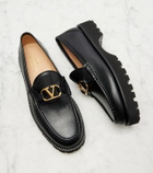 Valentino Garavani VLogo leather platform loafers