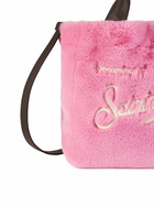 MC2 Saint Barth Furry Soft Colette Fuchsia Handbag With Shoulder Strap