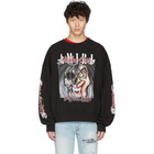 Amiri Black Oversized Motley Crue Dr Feelgood Sweatshirt