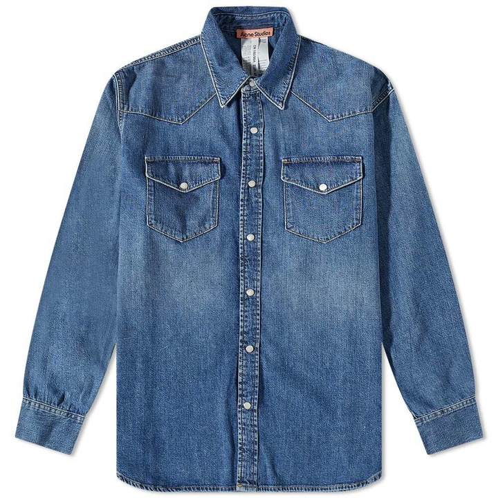 Photo: Acne Studios Men's Karty Denim Overshirt in Vintage Blue