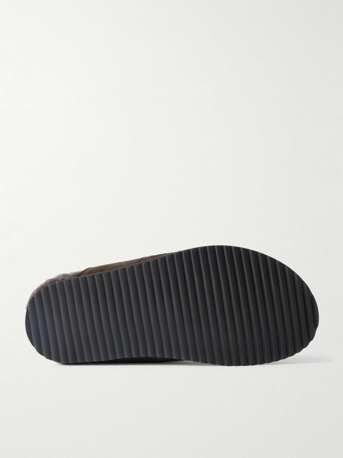 Mr P. - David Shearling-Lined Suede Slippers - Brown