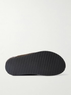 Mr P. - David Shearling-Lined Suede Slippers - Brown