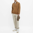 Colorful Standard Men's Organic Quarter Zip Popover Sweat in Sahara Camel