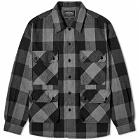 FrizmWORKS Men's Buffalo Check Shirt Jacket in Black